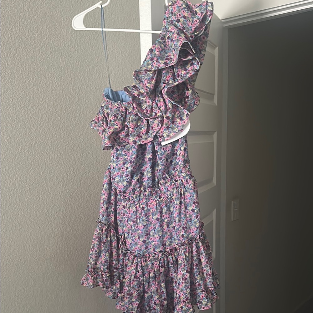 Floral One-Shoulder Dress